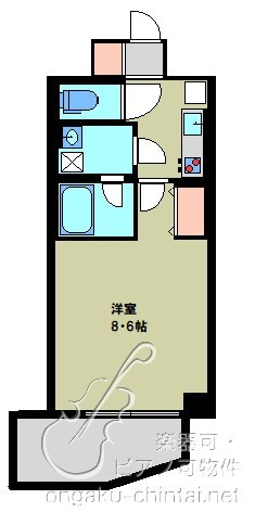 ヴェージュ三ノ輪 8:00～23:00演奏可　東京藝術大学　上野学園大学 間取り