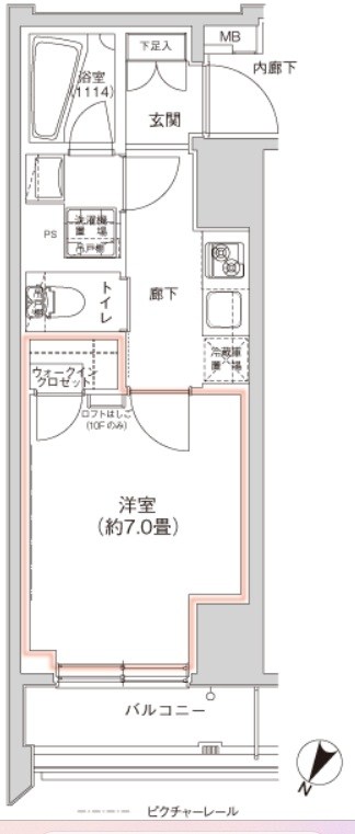 HTアジール芝浦 9:00～22:00演奏可 間取り