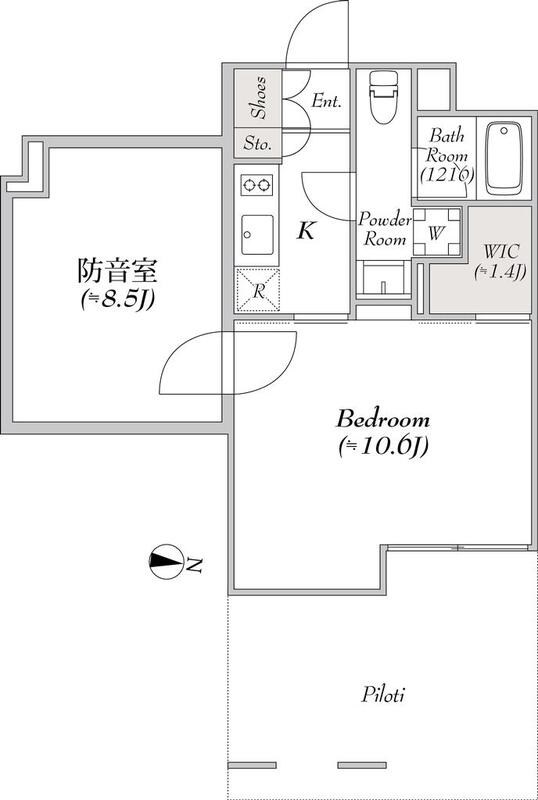 ミリアレジデンス南馬込　築浅　防音室完備 間取り