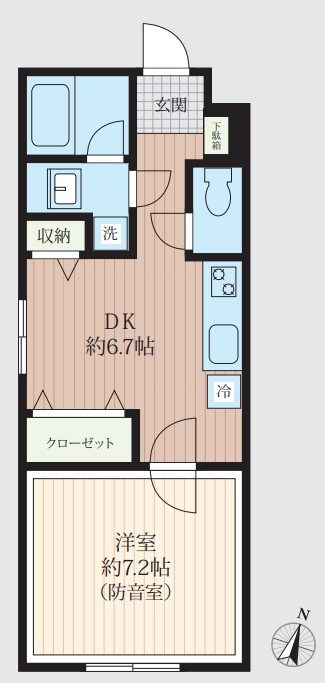 ＶＯＲＴ南常盤台レジデンス ２４時間演奏可 間取り