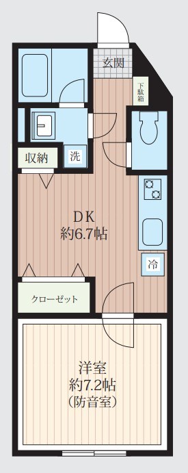 ＶＯＲＴ南常盤台レジデンス ２４時間演奏可 間取り