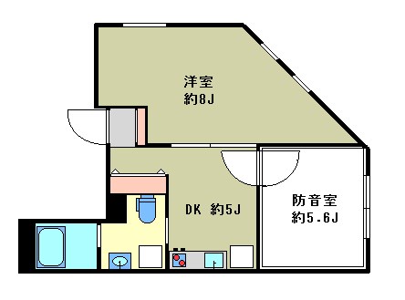 フォルティッシモ　２４時間演奏可　錦糸町駅 間取り