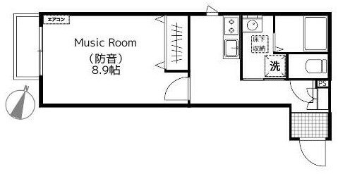 コンチェルト  ２４時間演奏可 間取り