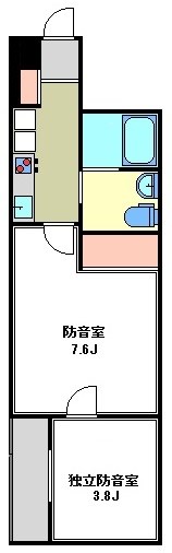 ノート久米川 24時間演奏可　グランドピアノ、弦楽器、木管可、金管、電子楽器相談 間取り
