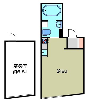 Sakuragi Apartment24時間演奏可 東京藝術大学　上野学園大学 間取り