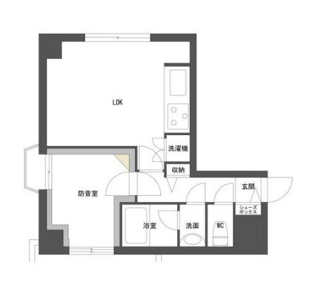 ヴェルドミール柳橋　２４時間演奏可能 間取り