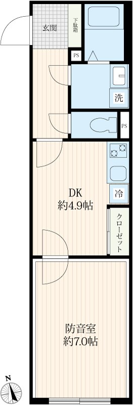 VORT高井戸西レジデンス　２４時間演奏可 間取り