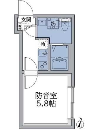 ラシクラスＤＸ練馬駅前　２４時間演奏可 間取り
