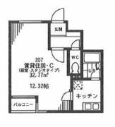 インナーコート見沼代親水公園　２４時間演奏可 間取り