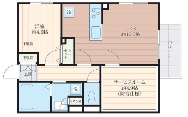 クリオラモード新江古田サウンドテラス 間取り