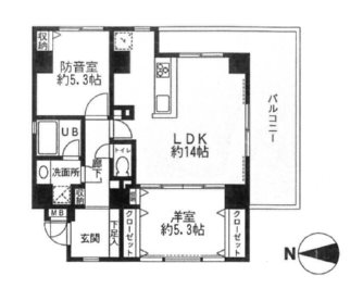 プラッシュガーデンタワー　８時～２３時まで演奏可　 間取り
