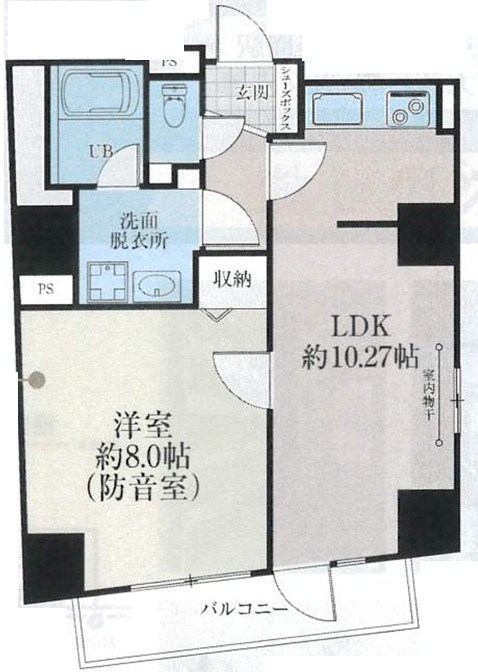 白山レジデンス　２４時間演奏可 間取り