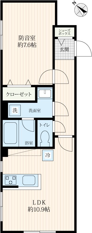 VORT野方レジデンス　２４時間演奏可 間取り