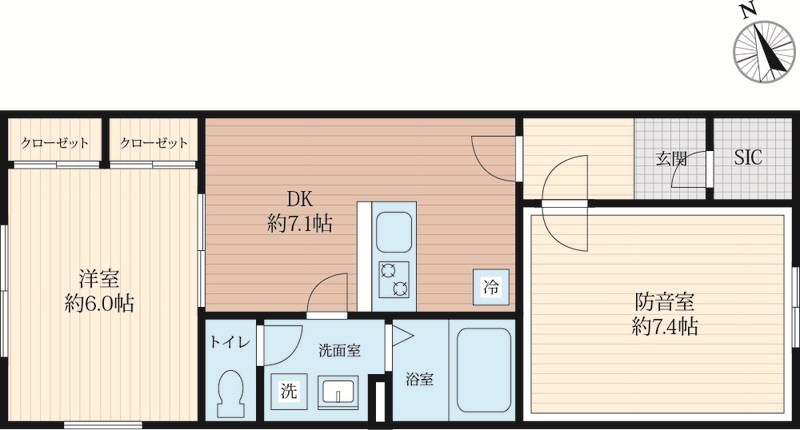 VORT瀬田レジデンス　24時間演奏可 間取り