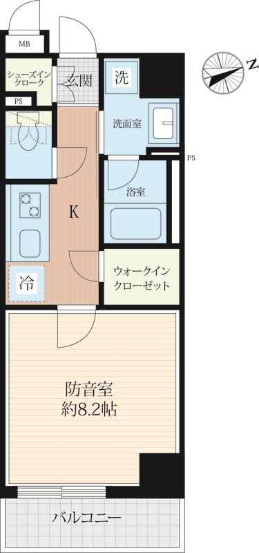 ジェイグランコート中野　24時間楽器演奏可 間取り