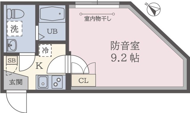 コンポジット荻窪ラシクラス　２４時間演奏可　ピアノ・声楽・弦楽器・木管楽器・金管楽器・電子楽器 間取り