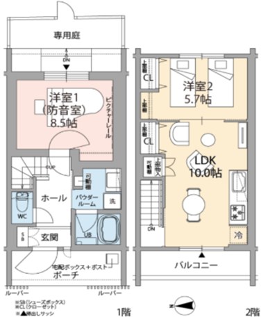 ミュージションテラスパストラル武蔵中原 間取り