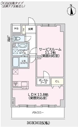 NORTH TRUST　9:00～22:00演奏可 間取り