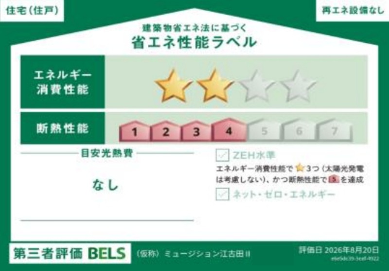 ミュージションウィズ江古田 省エネ性能ラベル